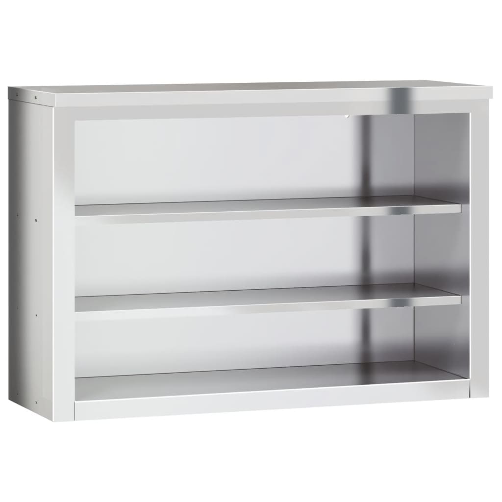 VidaXL Küchen-Wandschrank mit Regalen Edelstahl
