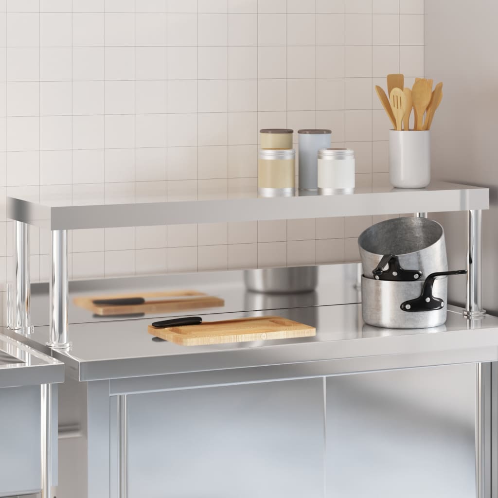 VIDAXL -Erhöhung für Arbeitstabelle 110x30x35 cm Edelstahl