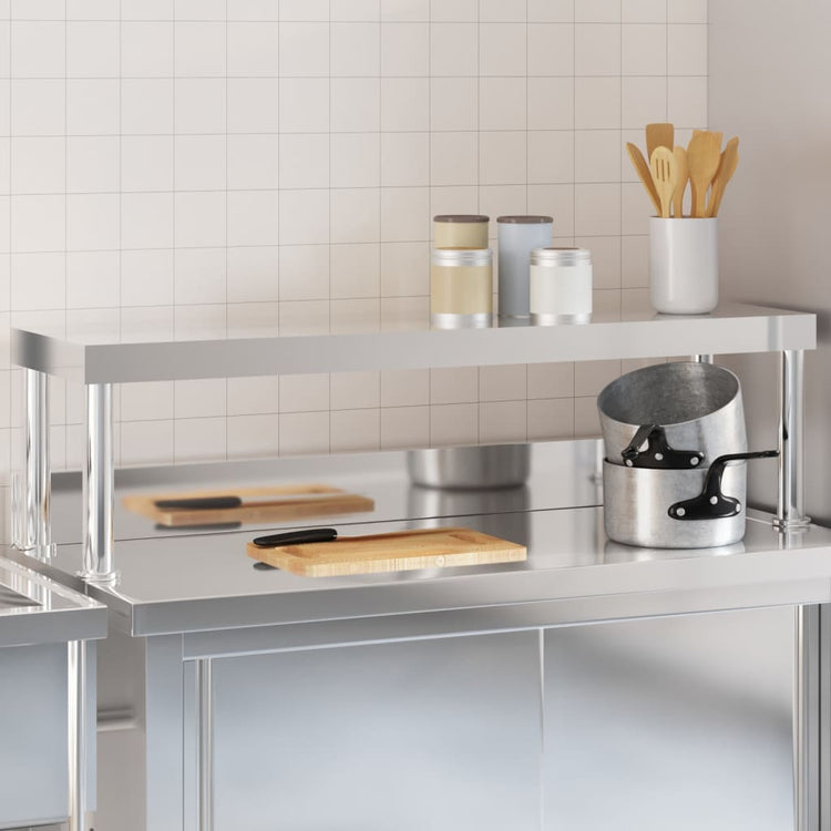 VIDAXL -Erhöhung für Arbeitstabelle 110x30x35 cm Edelstahl