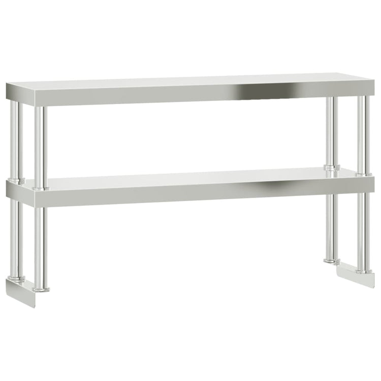 VIDAXL-Erhöhung für Arbeitstabelle 2-layer 110x30x65 cm Edelstahl