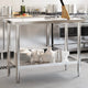 Vidaxl Küchenarbeit Tabelle 110x55x85 cm Edelstahl