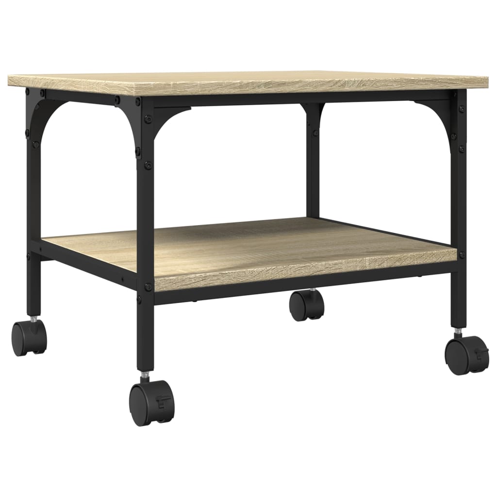 VidaXL Druckerschrank 2-schichtig 50x40x38 cm Holzwerkstoff Sonoma-Eiche