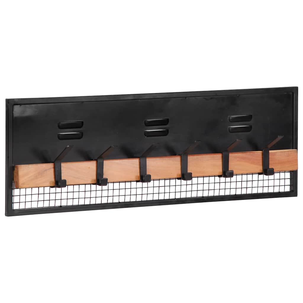 Vidaxx Wandgarderobe 90x11x30 cm massives Mangoholz mango