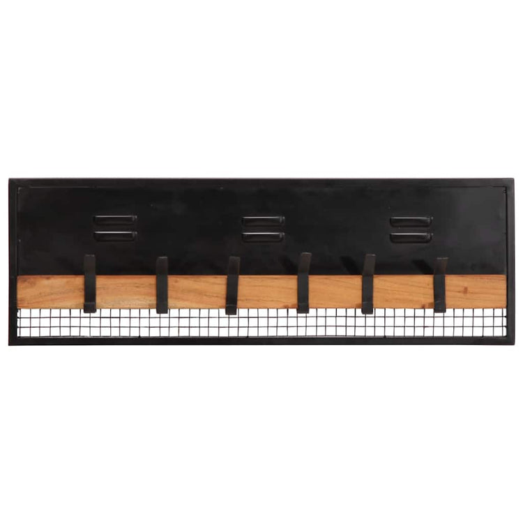 Vidaxx Wandgarderobe 90x11x30 cm massives Mangoholz mango