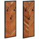 Vidaxx Garderobenständer 2 Stück 35x1x90 cm massives Akazienholz
