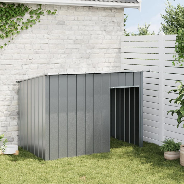 VIDAXL -Hundedach mit Dach 153x91x110 cm Stahl Anthrazit -Verschärft