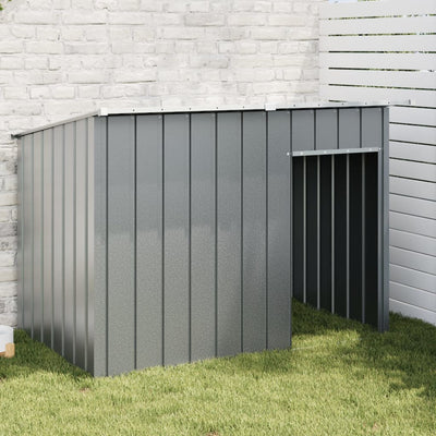 VIDAXL -Hundedach mit Dach 153x91x110 cm Stahl Anthrazit -Verschärft