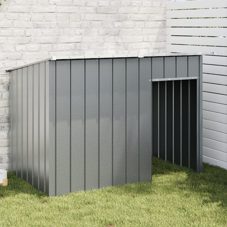 VIDAXL -Hundedach mit Dach 153x91x110 cm Stahl Anthrazit -Verschärft