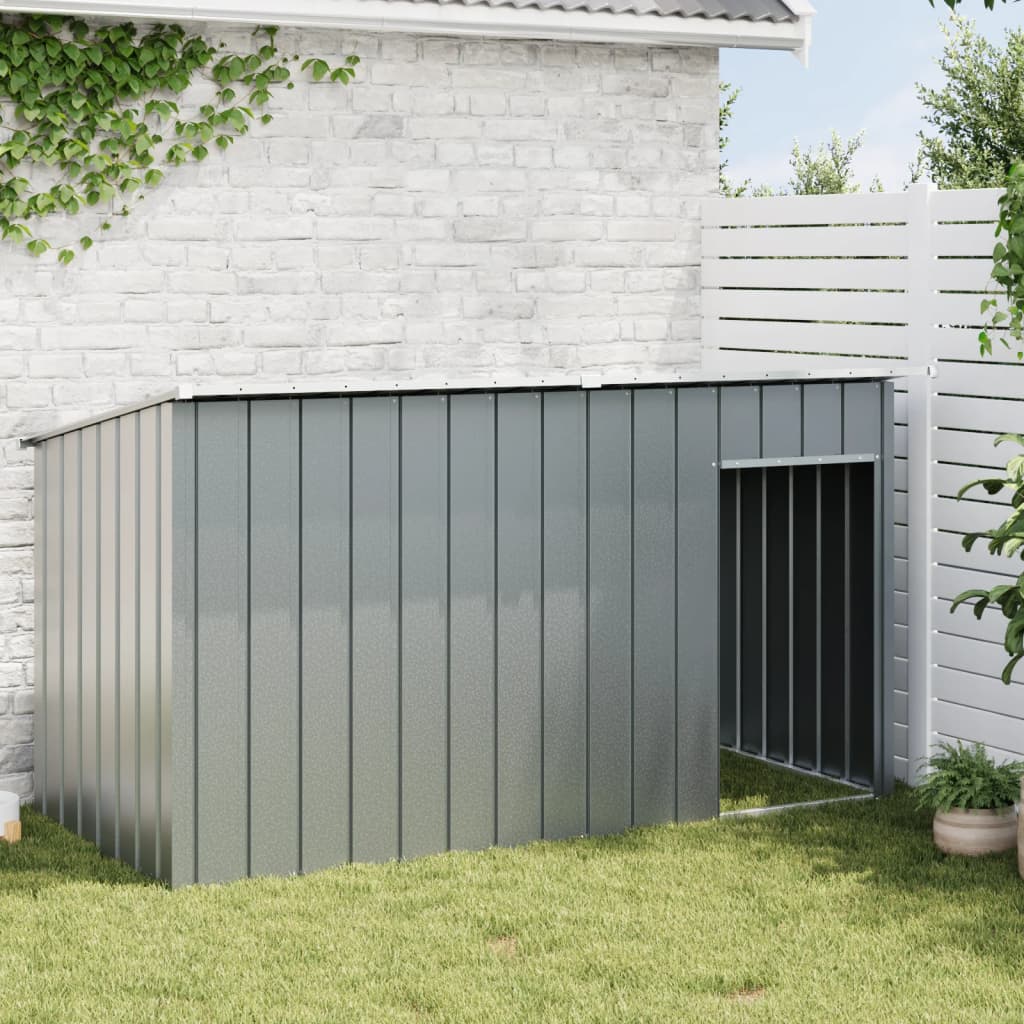 VIDAXL DOG ​​LOFT mit Dach 196x91x110 cm verzinkter Stahl -Anthrazit -Gelenter