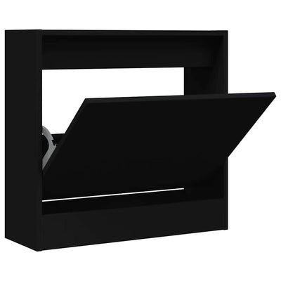 Vidaxl Schuhschrank 60x21x57 cm propertiertes Holzschwarz