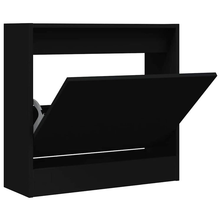 Vidaxl Schuhschrank 60x21x57 cm propertiertes Holzschwarz