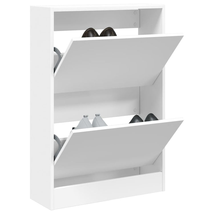 Vidaxl Schuhschrank 60x21x87,5 cm verarbeitetes Holz weiß