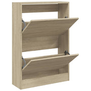 Vidaxl Schuhschrank 60x21x87,5 cm verarbeitetes Holz Sonoma Eiche gefärbt - afbeelding 2