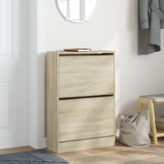 Vidaxl Schuhschrank 60x21x87,5 cm verarbeitetes Holz Sonoma Eiche gefärbt - afbeelding 3