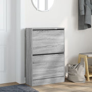 Vidaxl Schuhschrank 60x21x87,5 cm Produkted Holzgrau Sonoma Eiche Farbe - afbeelding 3