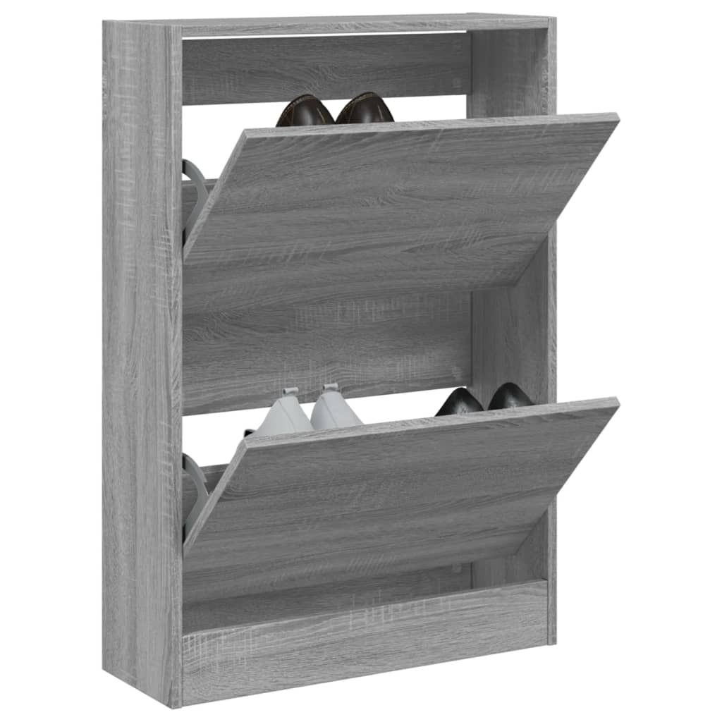 Vidaxl Schuhschrank 60x21x87,5 cm Produkted Holzgrau Sonoma Eiche Farbe