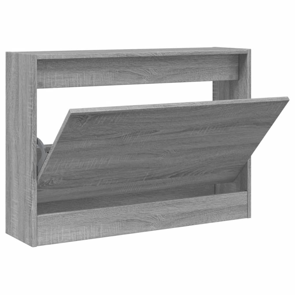 Vidaxl Schuhschrank 80x21x57 cm Schnitt Holzgrau Sonoma Eiche Farbe