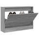 Vidaxl Schuhschrank 80x21x57 cm Schnitt Holzgrau Sonoma Eiche Farbe