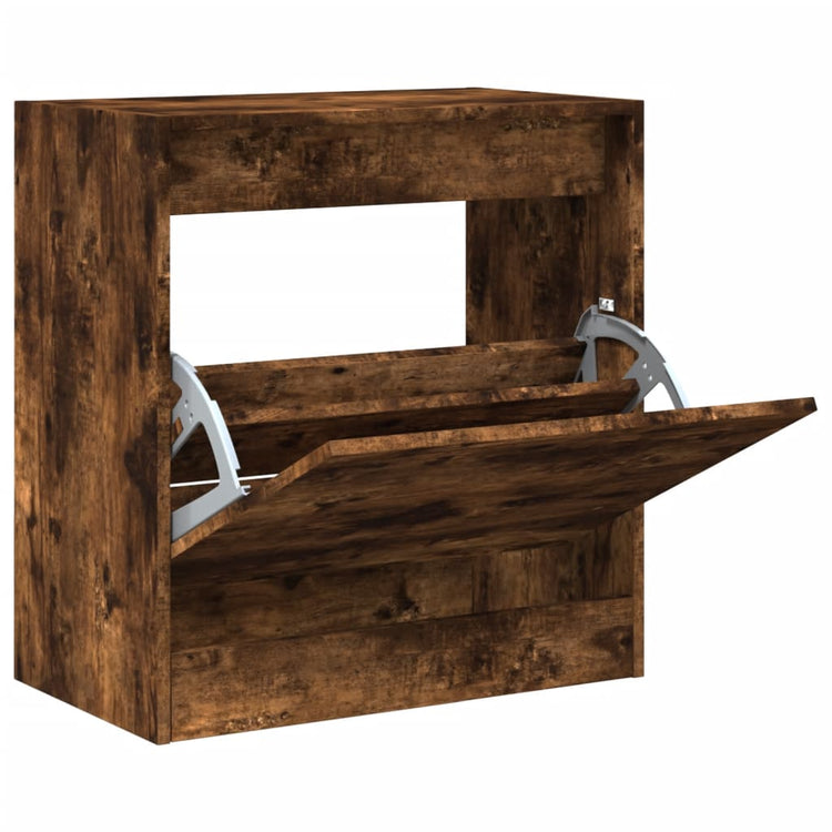 Vidaxl Schuhschrank 60x34x63,5 cm propertiertes Holzgeräuchchen -Eiche gefärbt