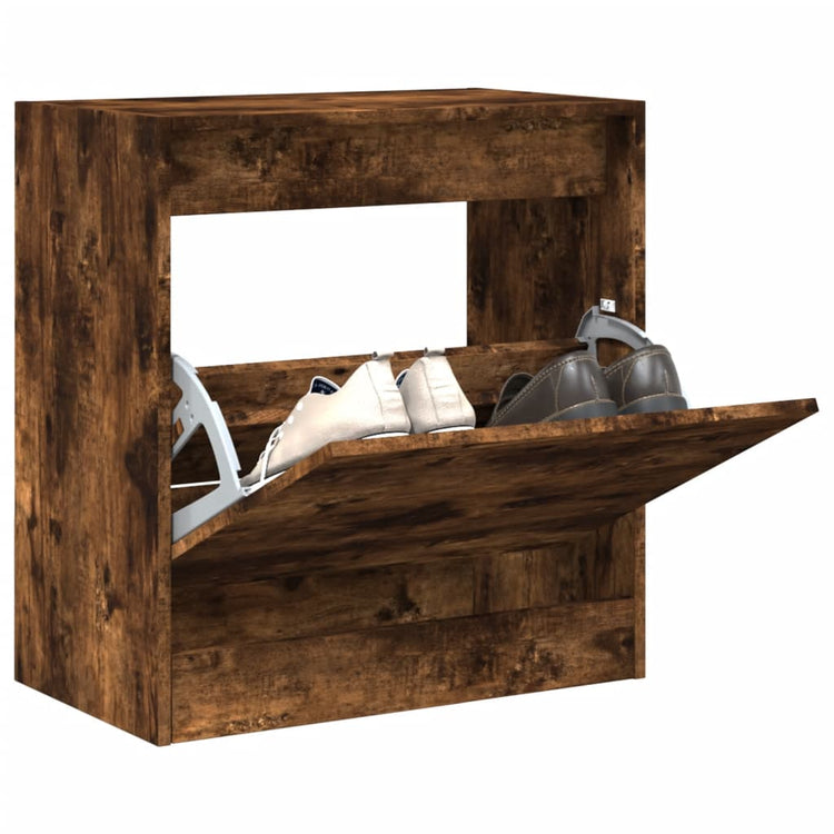 Vidaxl Schuhschrank 60x34x63,5 cm propertiertes Holzgeräuchchen -Eiche gefärbt