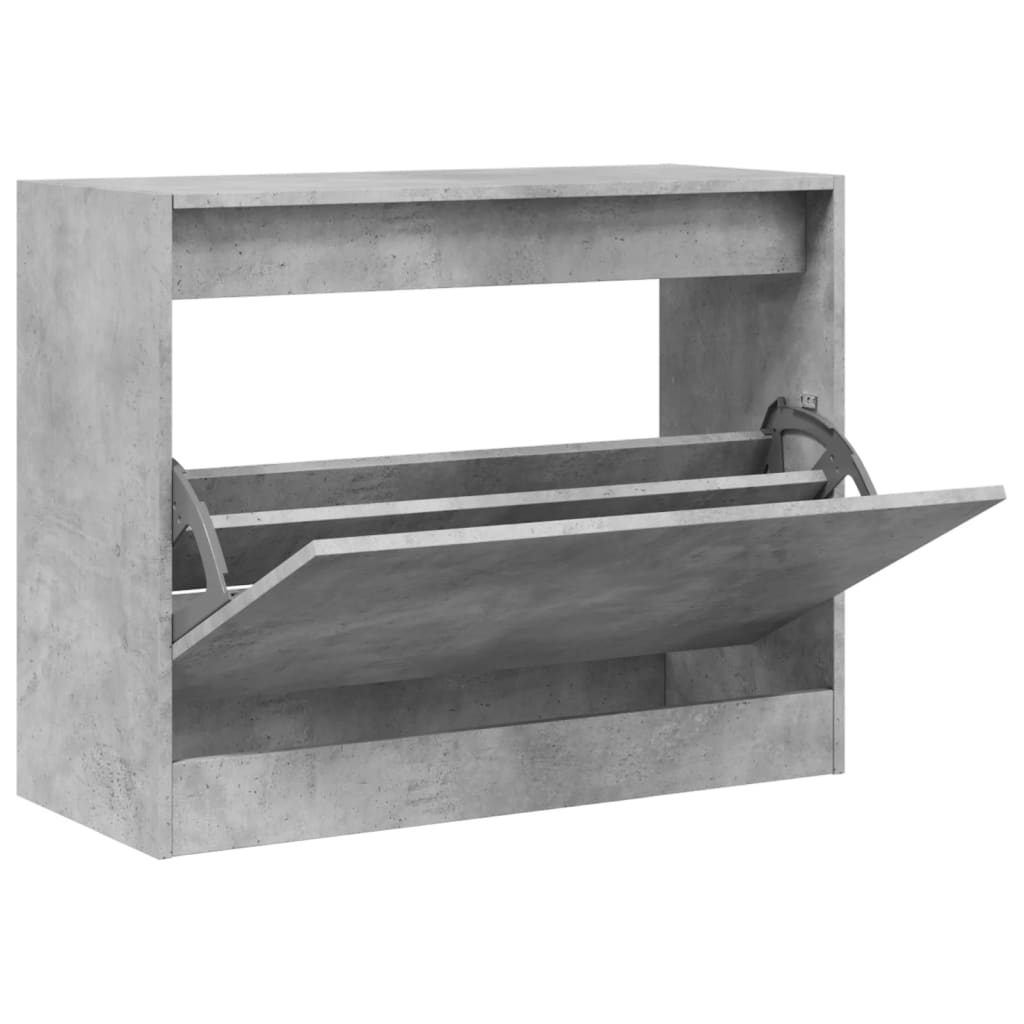 VIDAXL -Schuhschrank 80x34x63 cm verarbeiteter Holzbetonglijs