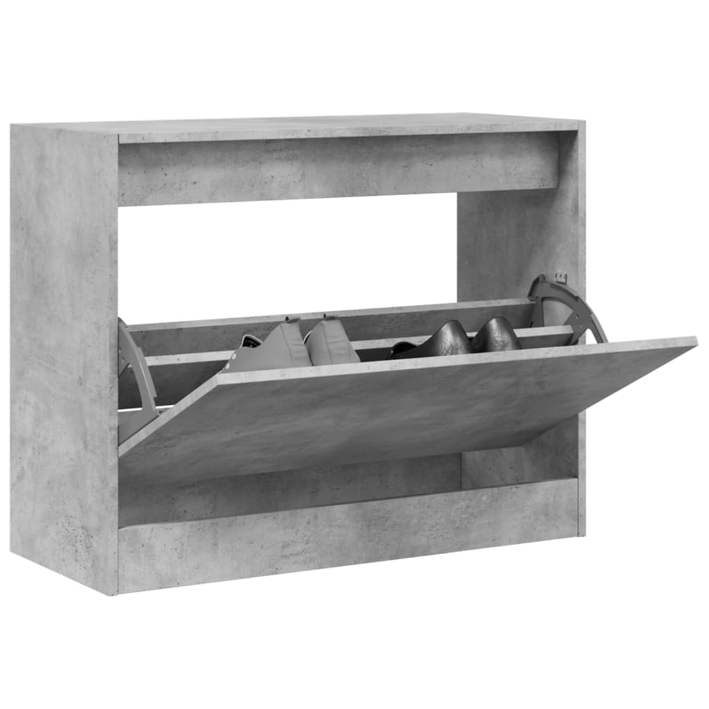 VIDAXL -Schuhschrank 80x34x63 cm verarbeiteter Holzbetonglijs