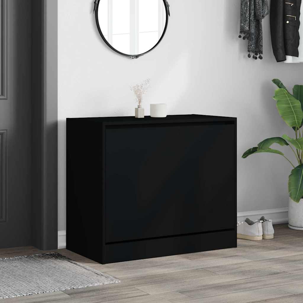 Vidaxl Schuhschrank 80x42x69 cm propertiertes Holzschwarz