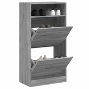 Vidaxl Schuhschrank 60x34x116 cm Schnitt Holzgrau Sonoma Eiche Farbe - afbeelding 1