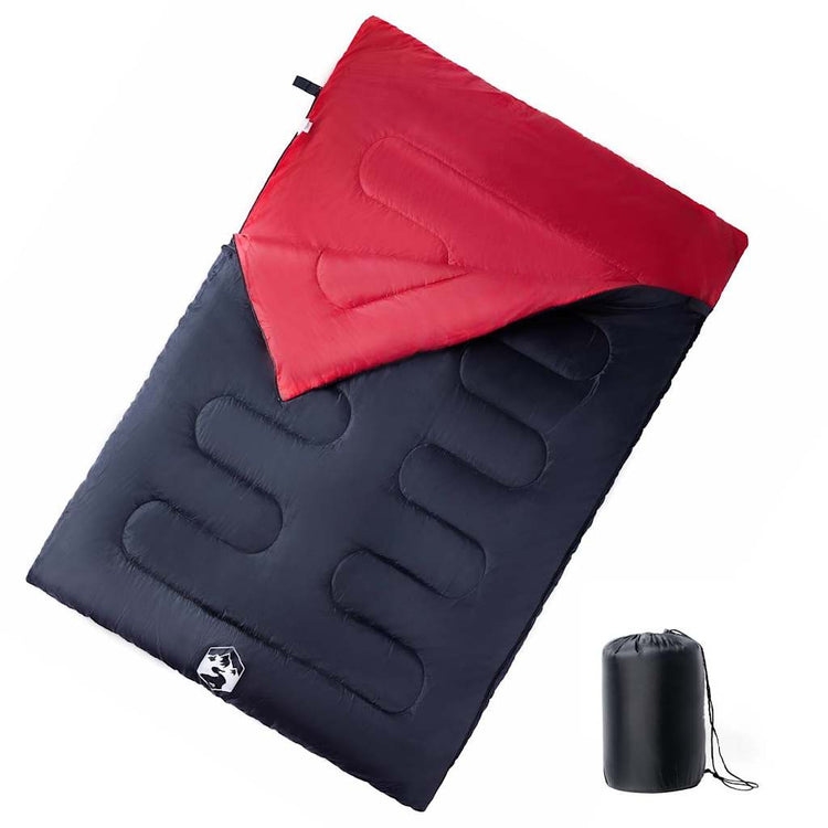 VidaXL Schlafsack für 2 Personen mit Kissen für Erwachsene 3-4 Jahreszeiten
