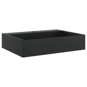 Vidaxl Washbeer 50x38x11 cm Guss Mineral Marmor Mattschwarz - afbeelding 2