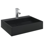 Vidaxl Washbeer 50x38x11 cm Guss Mineral Marmor Mattschwarz - afbeelding 3