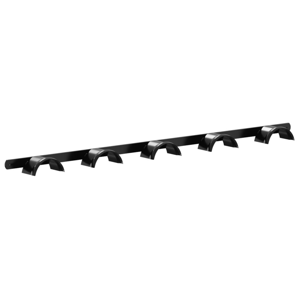 VidaXL Trensenhalter für 5 Eisenzäume, schwarz