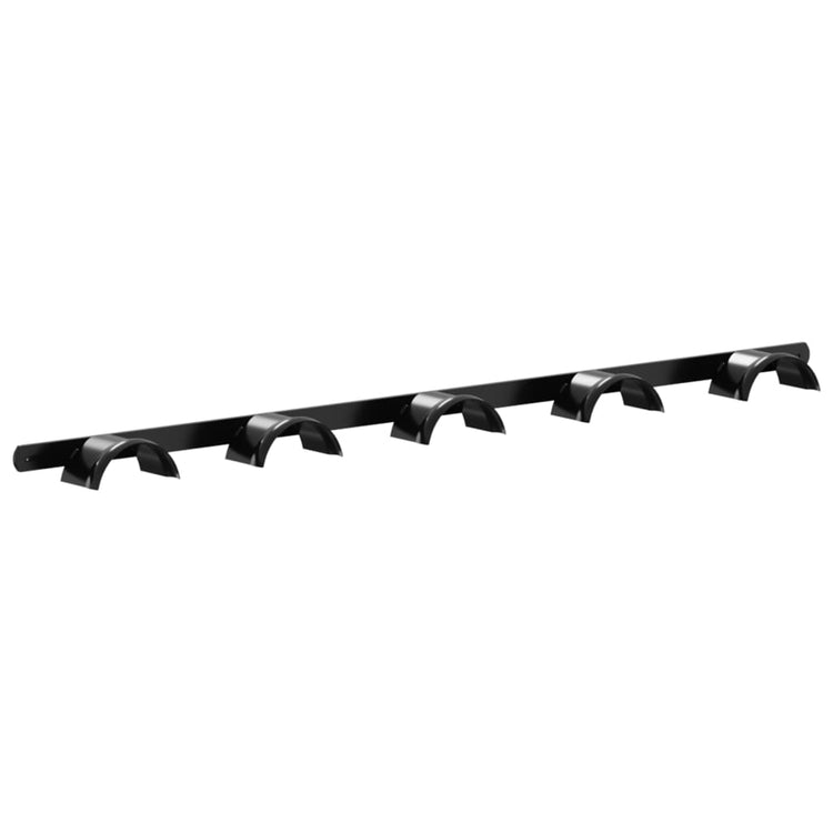 VidaXL Trensenhalter für 5 Eisenzäume, schwarz