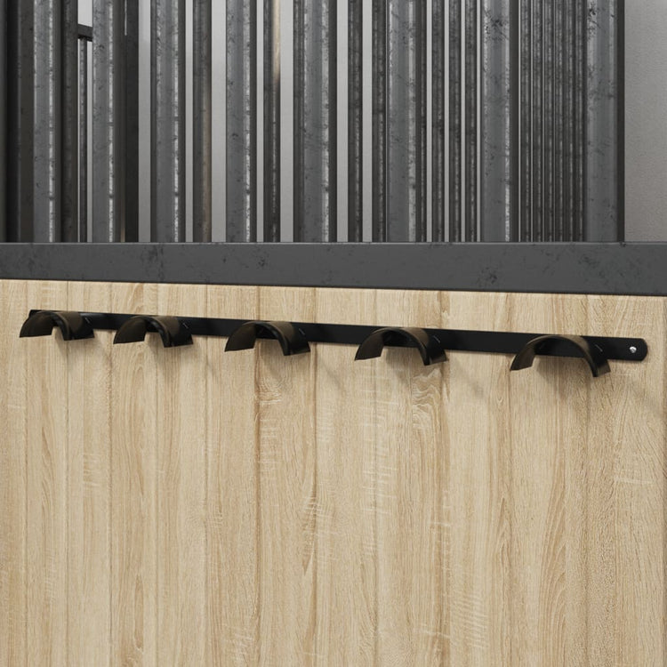 VidaXL Trensenhalter für 5 Eisenzäume, schwarz