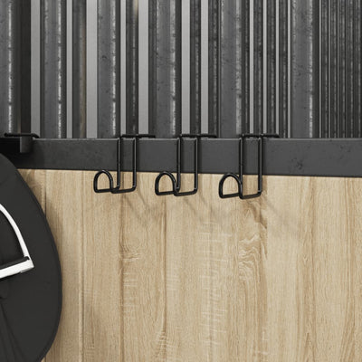 VidaXL Trensenhalter 3 Stück Stahl schwarz