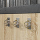 Vidaxl Eimer Haken 3 St. Wandmontage Stahl silberfarben und braun