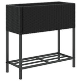 Vidaxl Plannet mit Schap Poly Rattan Black - afbeelding 2