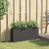 Vidaxx Pflanzgefäß mit 2 Töpfen 90x20x40 cm Polyrattan schwarz - afbeelding 3
