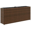 Vidaxx Pflanzgefäß mit 2 Töpfen 90x20x40 cm Polyrattan braun