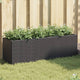 Vidaxx Pflanzgefäß mit 3 Töpfen 105x30x32 cm Polyrattan schwarz