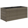 Vidaxx Pflanzgefäß mit 2 Töpfen 72x30x32 cm Polyrattan grau