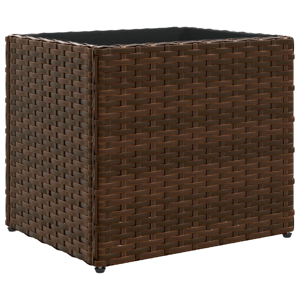 Vidaxx Pflanzgefäß 36x30x32 cm Polyrattan braun