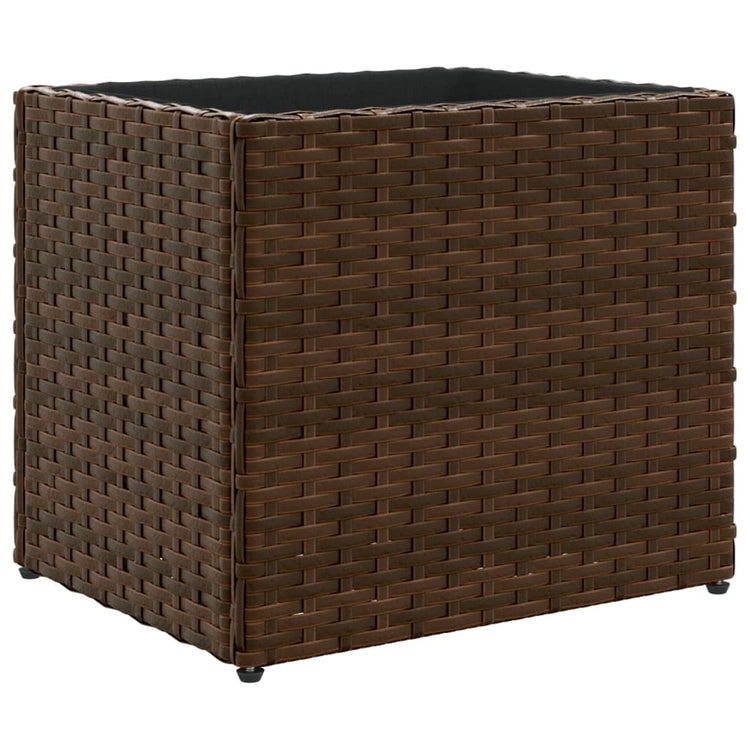 Vidaxx Pflanzgefäß 36x30x32 cm Polyrattan braun