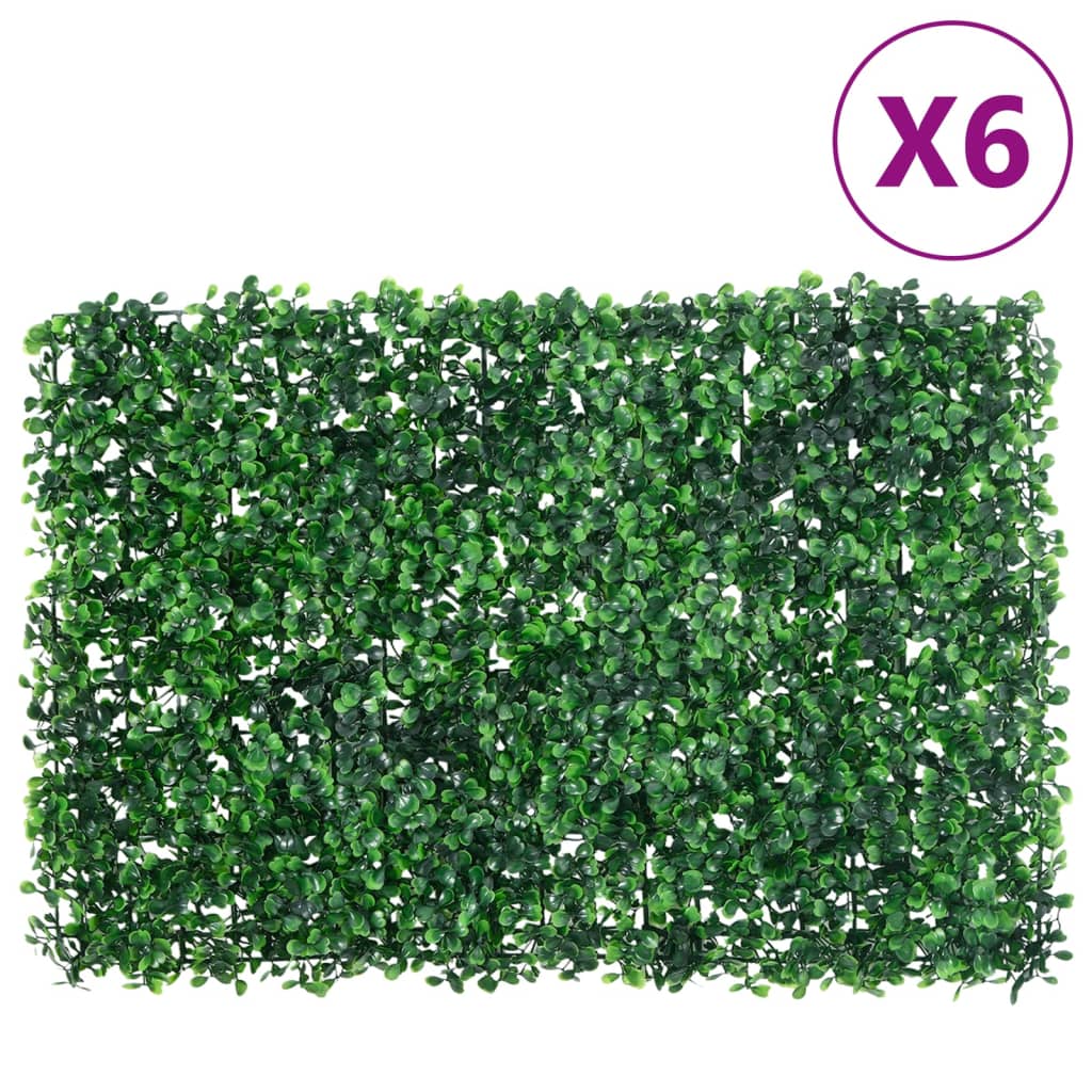 Vidaxl hek met kunstheester 6 st 40x60 cm grün