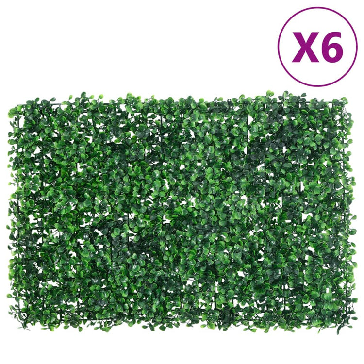 Vidaxl hek met kunstheester 6 st 40x60 cm grün