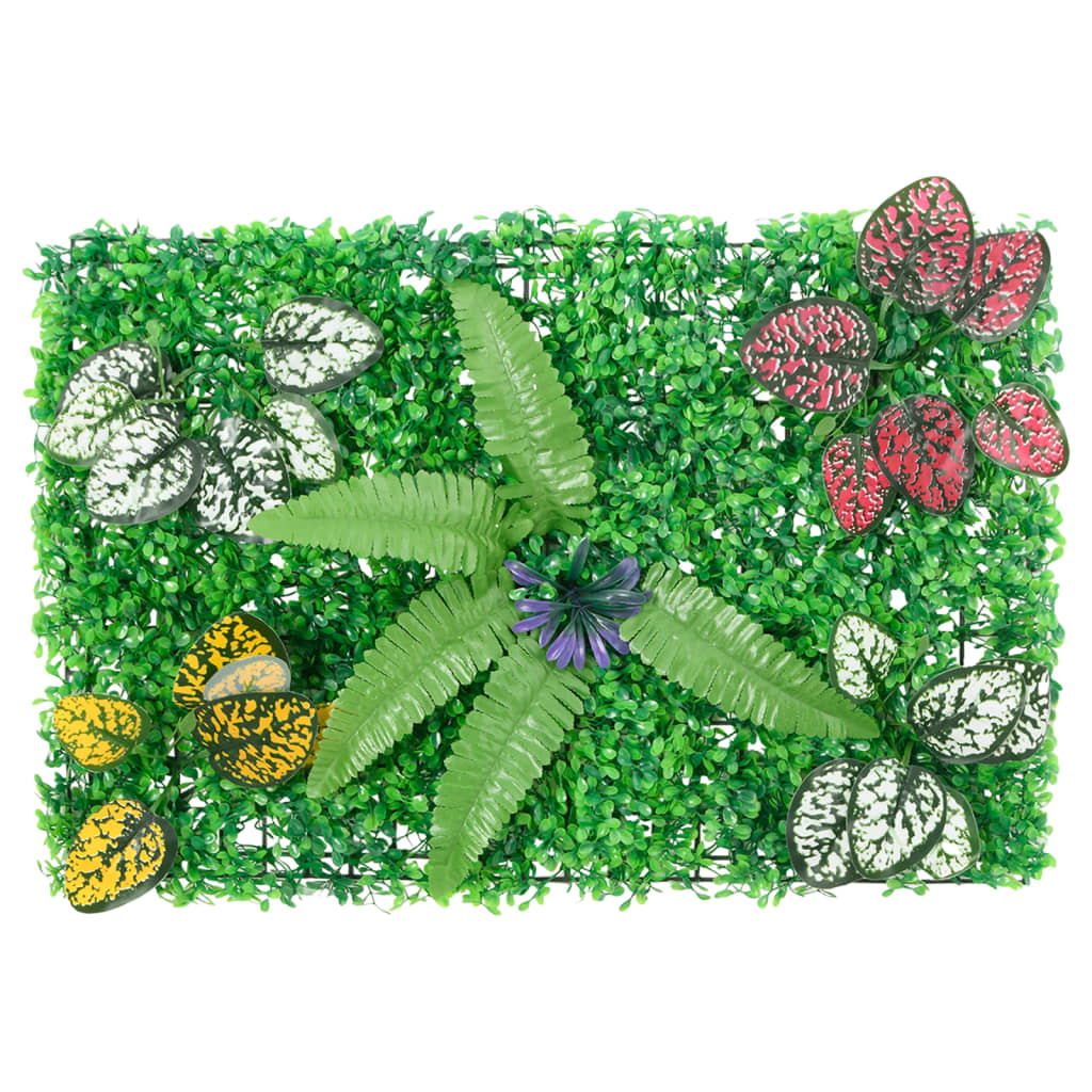 Vidaxl -Zaun mit künstlichen Pflanzen 6 ST 40x60 cm Grün