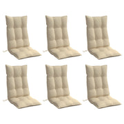 VIDAXL STUHR Kissen 6 St. hoher Rücken Oxford Fabric Beige - afbeelding 3