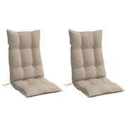 Vidaxl Stuhlkissen 2 St hohe Rücken Oxford Fabric Taupe - afbeelding 3