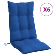 Vidaxl Stuhlkissen 6 St hoher Rücken Oxford Fabric Royal Blau - afbeelding 2
