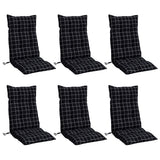 VIDAXL STUHR Kissen 6 St hoher Diamantmuster Oxford Stoff schwarz - afbeelding 3